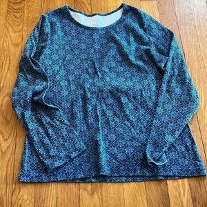 Blue and teal floral top!